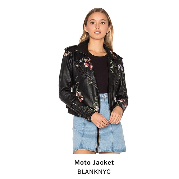 Blank NYC Jackets & Blazers - Blank NYC black leather moto jacket